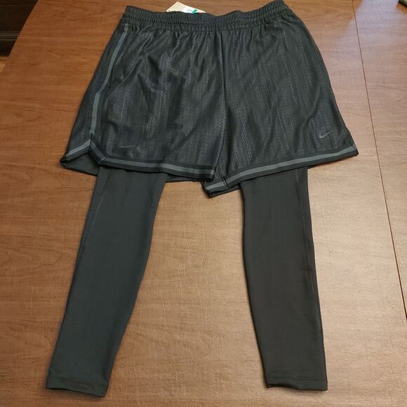 Nike LeBron DNA 3-in-1 Black Basketball Shorts FZ1058-010 Long Tight Men's XL - Picture 1 of 7